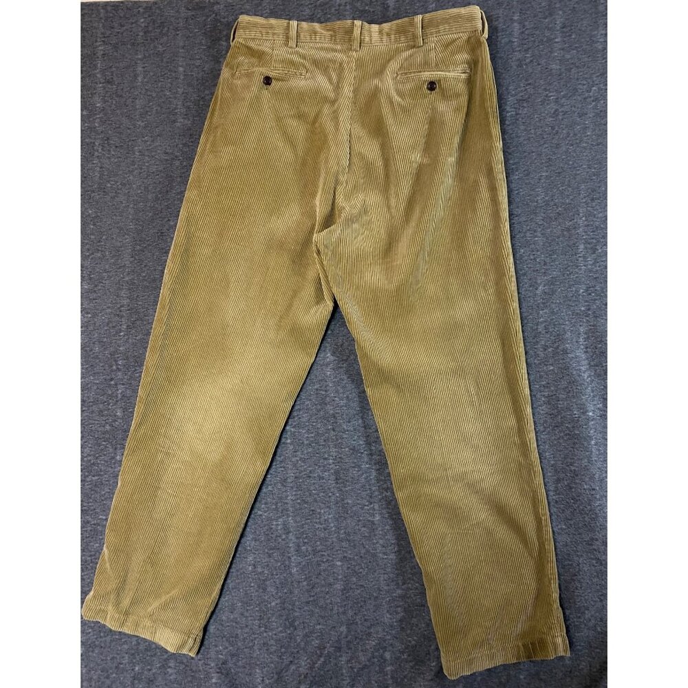 VTG Polo Ralph Lauren Men's Two-Pleated Corduroy‎ Pants 36x32 Tan Andrew Cotton - Picture 5 of 6